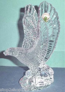 Escultura de águila de diseñador Waterford Fred Curtis 8" H cristal hecha en Irlanda nueva - Imagen 1 de 4