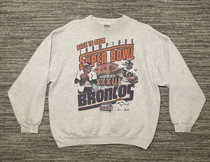 VTG Denver Broncos back 2 back Super Bowl champion sweater size XL (see Pics) - Picture 1 of 18