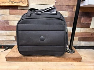 Delsey Lightweight Wheeled Rolling Tote Weekender Luggage Carry On Black - Picture 1 of 4
