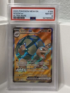 2023 Pokemon PSA 8 NM-MT 151 Golem ex Ultra Rare Full Art #189/165 - Picture 1 of 3