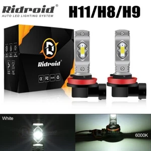 Kit 2X Faro LED H11 Faro Hi/Low Beam Fendinebbia Lampadina DRL Lampada 6000K Bianco Sostituire - Foto 1 di 15