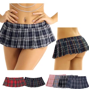 Women's Tennis Plaid Skirt Flared Pleated Mini Short Skirt Schoolgirl AU - Picture 1 of 60