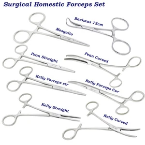 Surgical Hemostatic Clamp Forceps, Mosquito,Kelly,Pean Locking Forceps Hemostats - Picture 1 of 16