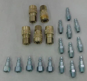 20 Pack MILTON 715 728 727 Air Hose Couplers M style 1/4" plugs fittings nipples - Picture 1 of 3