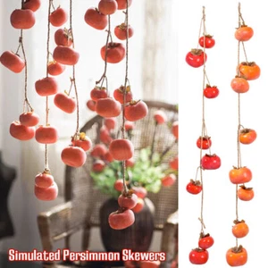 Ramo de frutas colgante de caqui simulado realista decoración NUEVO - Imagen 1 de 14