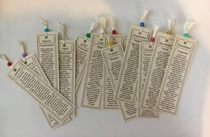 12 Vintage bookmarks NOS Birthstone Birthday plastic Gem of the month  - Picture 1 of 2