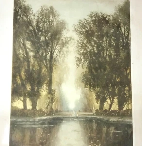 Gaston De Latenay 1859 1953 Eau Forte Originale Signée 1917 Poésie du Soir - Picture 1 of 10