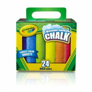 Crayola lavable tiza para acera en surtidos colores, 24 unidades multicolor 51-202 - Imagen 1 de 4