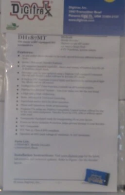 Digitrax HO Scale DH187MT 21MTC DCC Decoder Fits HO Locomotives Replaces DH166MT - Image 1 of 2