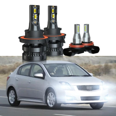 适用于日产 Sentra 2004 - 2010 2011 2012 LED 灯高低 + 雾灯灯泡 — 第 1/4 张图片