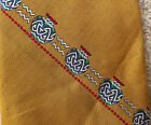 Vintage Mens Wide Tie Southwestern Pottery Native American Indian Gold Red Blue
