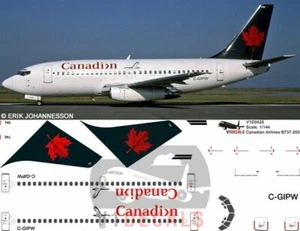 V1 Decals Boeing 737-200 Canadian Airlines for 1/144 Airfix Model Airplane Kit - Picture 1 of 8