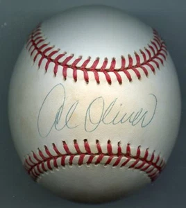 AL OLIVER signierter Baseball 1971 Piraten 1983 Expos Rangers Dodgers  - Bild 1 von 2