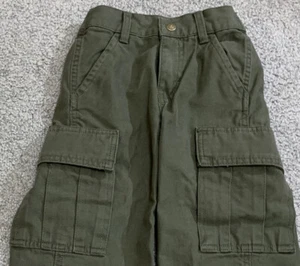 Old Navy Cargo Pants Straight Leg Dark Green Pockets Cotton Size 4t Waist 20”+ - Picture 1 of 12