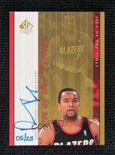 1999-00 SP Authentic Sign of the Times Gold /25 Damon Stoudamire #DS Auto