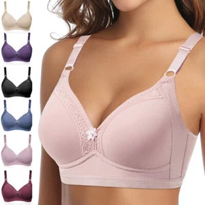 Wireless Bra Lady Bras Lined Padded Brassiere Mothers Sexy Lingerie Underwear bh - Picture 1 of 17
