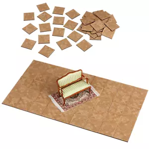 Dollhouse tiles Dolls House parquet floor Miniature 1:12 scale flooring 25-45pcs - Picture 1 of 14