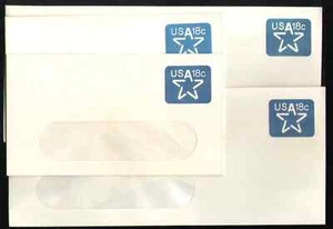 US. U593. 18c. Star. #6 & #10 Reg. & Window. Lot of 4. MNH. 1981 - Picture 1 of 1
