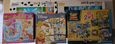 Lotto Puzzle Clementoni - Winx, Toy Story, Winnie The Pooh, Cenerentola, 102 - Immagine 1 di 4