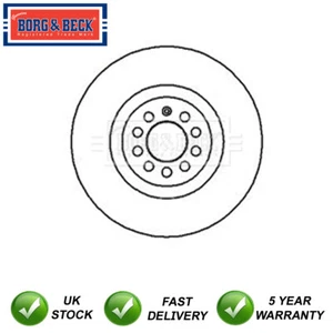 1x Brake Disc Front Borg & Beck Fits Audi TT A3 VW Golf Seat Leon Skoda Octavia - Picture 1 of 4