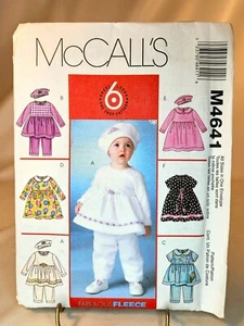 Pattern Toddler Fleece Hat Dress Pants Tops Size 13- 24 lbs McCalls M4641 - Picture 1 of 2