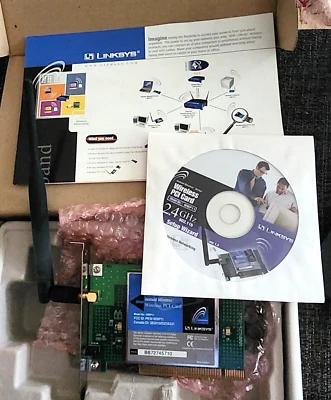 LINKSYS WMP11 Instant Wireless PCI Card 2.4 GHz 802.11b - Image 1 of 3