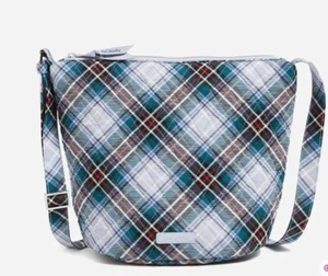 Borsa a tracolla Vera Bradley SNOWY PLAID secchiello nuova con etichetta  - Foto 1 di 4