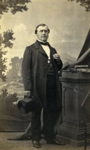 France Caen Portrait Man Second Empire Old Photo CDV Baudelaire 1860's - Imagen 1 de 3