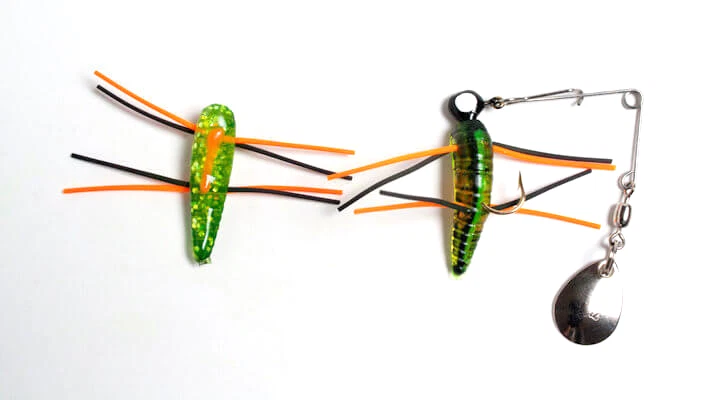 Betts Spin Grunts Grub 1/32 oz Chartreuse cangrejo brillo Foto 1 de 1