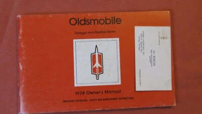 Oldsmobile Omega Starfire 1978 manual del propietario original Foto 1 de 4