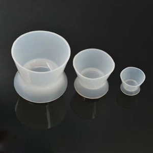 3 Pcs L+M+S Acrylic Silicone Material Dental Non-Stick Suction Cup Dappen Dish - Picture 1 of 10