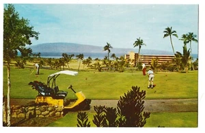 ROYAL KANNAPALI GOLF COURSE CART Beach Hotel Lahaina Maui Hawaii HI Postcard - Picture 1 of 2