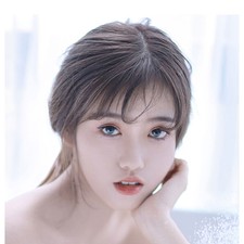 Women Girl Seamless Sraight Hair Topper Toupee Clip Hairpiece Lace Top Wig 