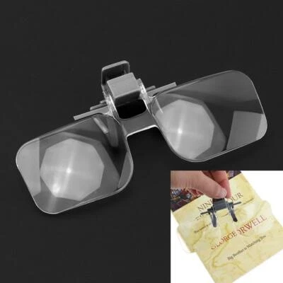 2X Clip On Flip Up Magnifying Reading Glasses Magnifiers - Image 1 of 4