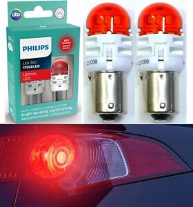 Philips Ultinon LED Light 1156 Red Two Bulbs Rear Turn Signal Replacement OE Fit