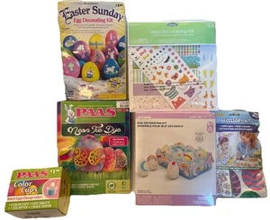 Ostersonntag Ei Dekorieren & Färben Kits, Kinderschürze mit Handschuhen. " Konvolut 6 Bausätze. - Bild 1 von 14