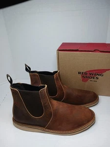 Red Wing Mens Sz 12 D Classic Chelsea Copper Leather Boots Soft Toe - Picture 1 of 10