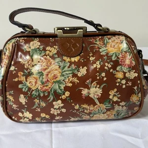 Patricia Nash Gracchi Frame Leather Satchel Vintage Botanical READ DESCRIPTION - Bild 1 von 18