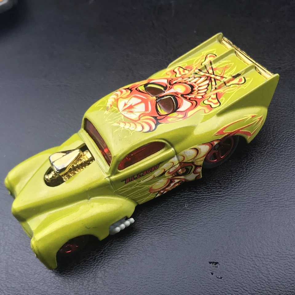 风火轮 41 威利斯老式玩具压铸石灰绿色赛车 — 第 1/4 张图片