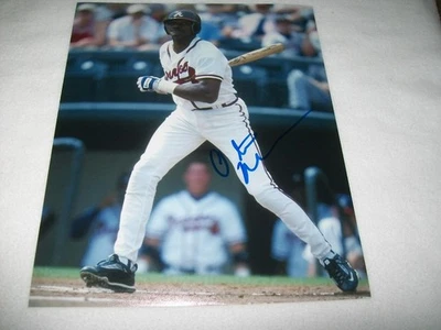 FOTO 8X10 AUTOGRAFIADA FIRMADA AUTOGRAFIADA DE OTIS NIXON ATLANTA BRAVES Foto 1 de 2