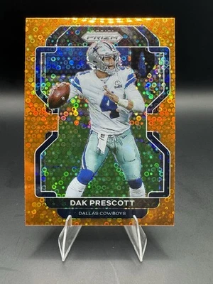 2021 Panini Prizm - Dak Prescott #242 Orange Disco Prizm🫡 - Image 1 of 2