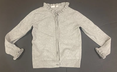 Suéter cárdigan gris hueco para niña talla S 6-7 usado en excelente estado Foto 1 de 3