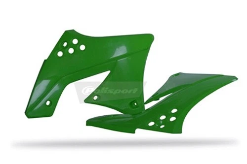 Colheres de radiador coloridas Polisport KX250F para 2009-2012 em verde ou preto - Imagem 1 de 1