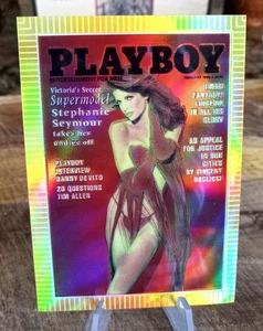 Playboy Cromo Celebrity Cover Card RIFRATTORE / STEPHANIE SEYMOUR #298 - Foto 1 di 2