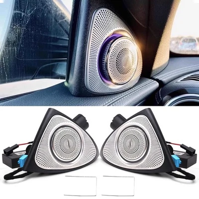Alto-falante 3D LED conjunto de tweeter para Mercedes-Benz 2016-23 W213 luz ambiente classe E - Imagem 1 de 4