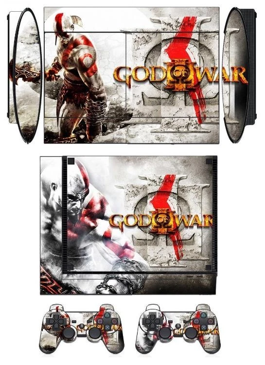 Game 3 Super Slim Stickers GOW Q210 Skin Sticker for PS3 2 Controller Skins - Image 1 of 1