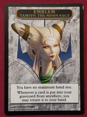 Magic The Gathering AVACYN RESTORED TAMIYO THE MOON SAGE EMBLEM card MTG - Image 1 of 2