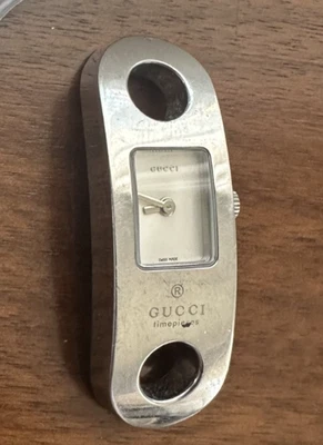 GUCCI 6100L Ladies Quartz Watch, Stainless Steel - image 1 of 4