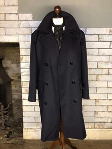 Vintage "London Fog" Mens Size 40R Navy Blue Coat, Wool Lined Immaculate - Picture 1 of 15