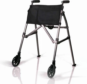 Stander Wonder Walker Plus,Lightweight Folding Rolling Walker for Adults, Black - Picture 1 of 6